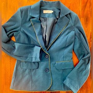 Cream-Clothing teal blazer. Size XS